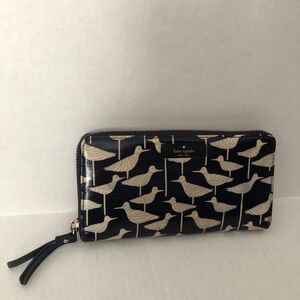 Kate Spade seagull bird zipper wallet excellent condition